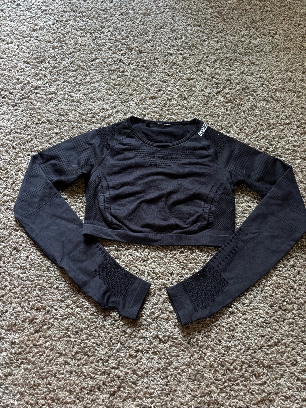 Gymshark cropped black long sleeve